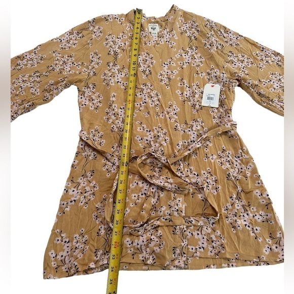 Billabong Ocean Sky Floral Belted Wrap Around Dress Size M/L - Picture 17 of 17